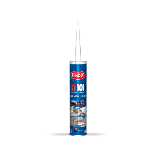 Cartucho de sellador y adhesivo elástico Fester FT-101, color gris o blanco